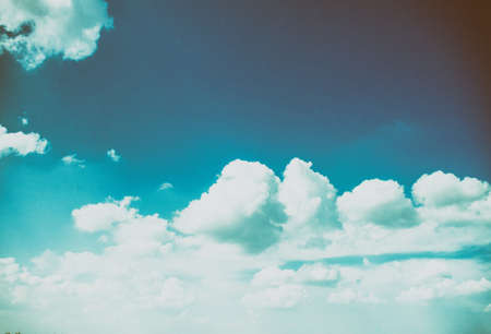 Blue sky with white clouds. Nature backgroundの写真素材