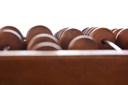 Vintage abacus on wooden background. Business conceptの写真素材