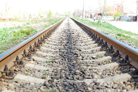 Railway on nature. Concept background. Travel