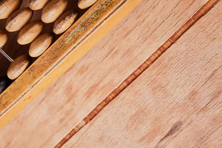 Old retro abacus close up. Business concept.