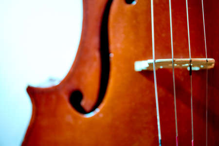 Close up old retro cello. Music backgroundの写真素材