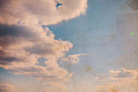 Blue sky with white clouds. Nature backgroundの写真素材