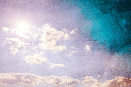 Blue sky with white clouds. Nature backgroundの写真素材