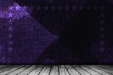 Old grunge stage american background with wood flour