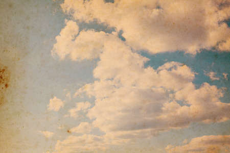 Blue sky with white clouds. Nature backgroundの写真素材