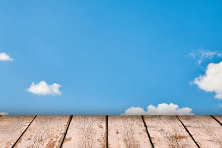Blue sky with white clouds. Nature backgroundの写真素材