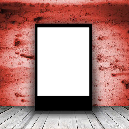 Background stage room. Old scratched background. White posterの写真素材