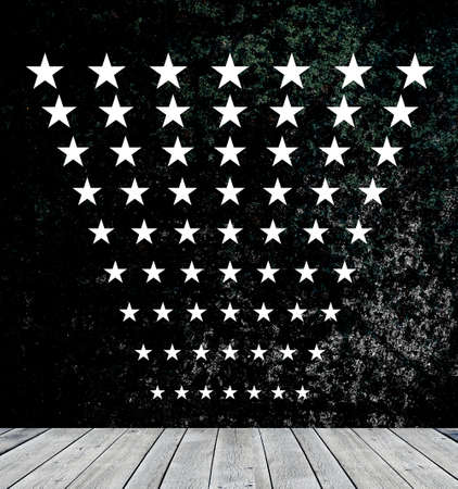 Background with stars. Old grunge scratched texture