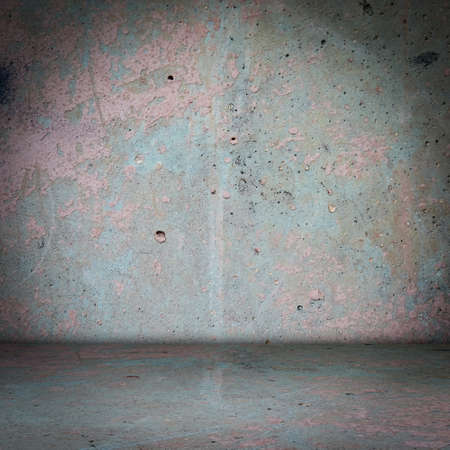 Empty room with grunge wall. Retro texture