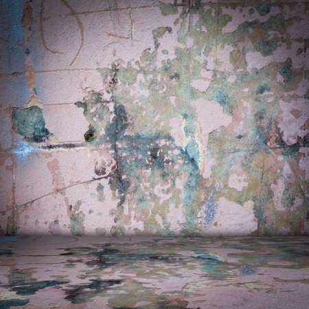 Empty room with grunge wall. Retro texture