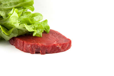 Raw fresh meat isolated on white background
