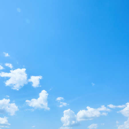 Blue sky with white clouds. Nature backgroundの写真素材