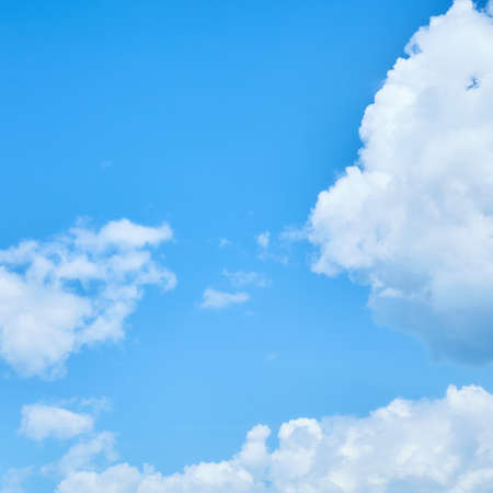 Blue sky with white clouds. Nature backgroundの写真素材