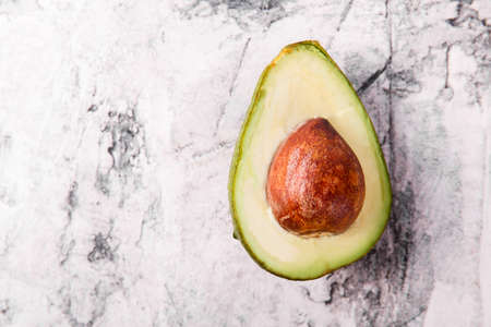 Ripe fresh avocado close up. Health food. Fresh fruitsの写真素材