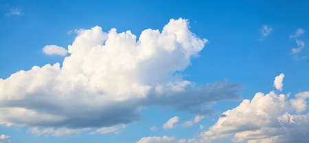 Blue sky with white clouds. Nature backgroundの写真素材