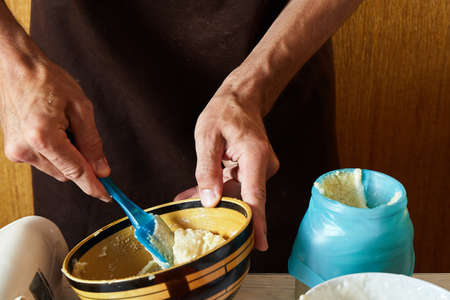 cooking process in the kitchen. food background