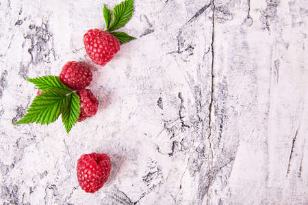 Ripe fresh raspberry close up. Food ingredients.