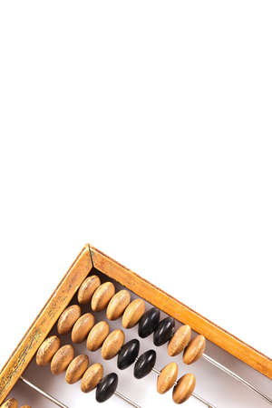Old retro abacus isolated on white background. Business conceptの写真素材