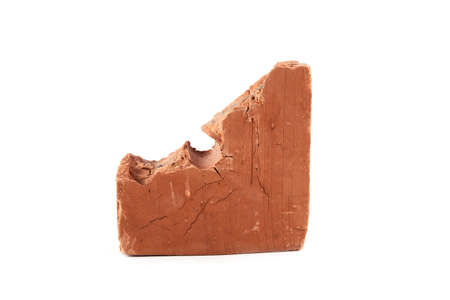 Old brick isolated on white background. Industrial conceptの写真素材