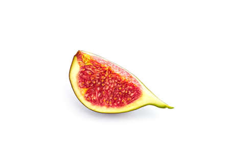 Fresh ripe fig isolated on white background. Food ingredients