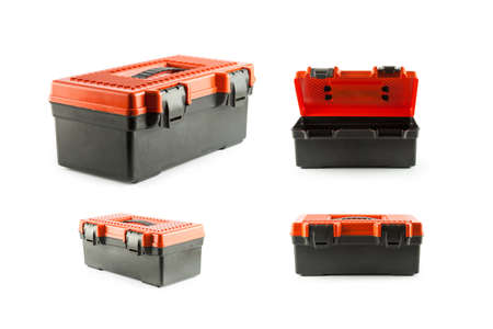 Set of Big black box for tools isolated on white backgroundの写真素材