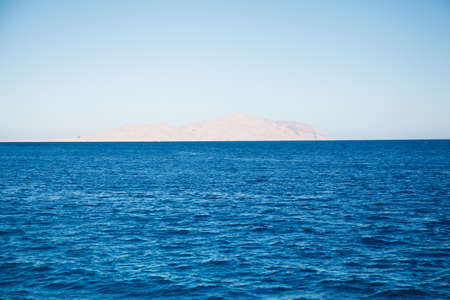 Red sea and island Tiran in Egypt. Sea view