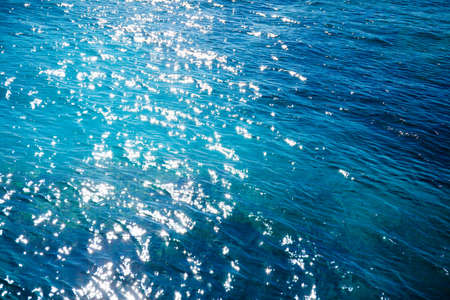 sea wave close up, low angle view. Nature backgroundの写真素材