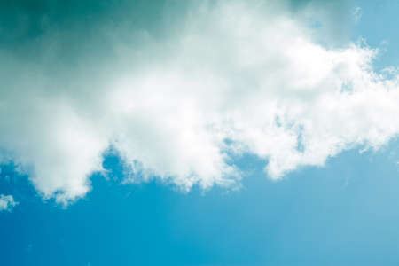 Blue sky background with clouds. Nature backgroundの写真素材