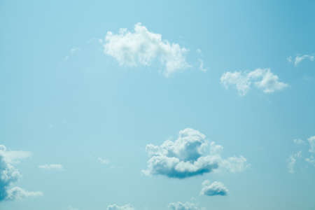 Blue sky background with clouds. Nature backgroundの写真素材
