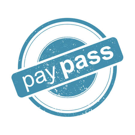 Contactless payment rubber stamp isolated on whiteのイラスト素材