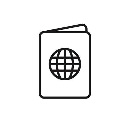 Passport Icon Vector Template on white backgroundのイラスト素材