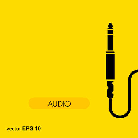 Audio cable icon. Vector concept illustration for designのイラスト素材