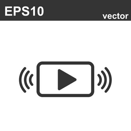 Player icon on white background. Vector illustrationのイラスト素材