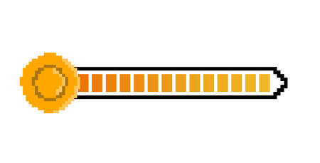 Isolated videogame bar with a coin pixelated icon. Vector elementのイラスト素材