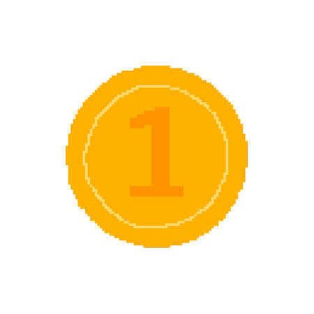 award first place winner - pixelated icon on white, vector signのイラスト素材