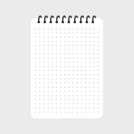Creative vector illustration of realistic notebooks lined and dots paper page isolatedのイラスト素材