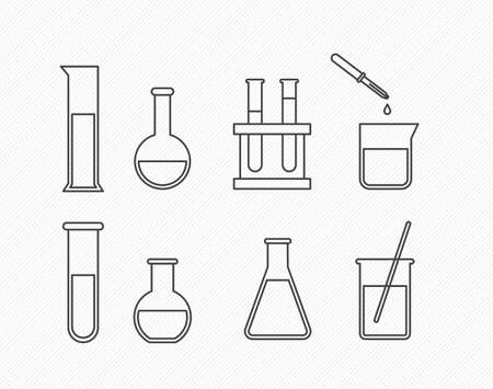 Chemical equipment on white background. Vector illustrationのイラスト素材