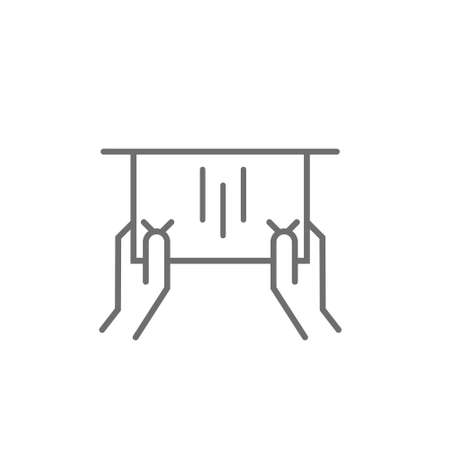 Paper towels vector icon in line style on whiteのイラスト素材