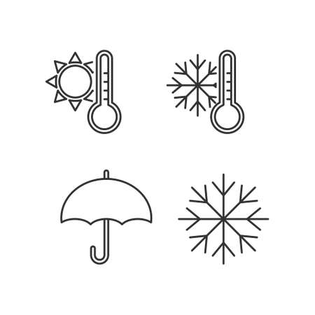 Weather icon set on white background. Element for web designのイラスト素材