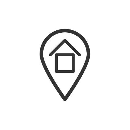 Location icon vector. Pin sign Isolated on white background. Navigation mapのイラスト素材