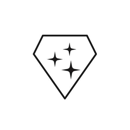 Shine icon. Vector sign. Clean star iconのイラスト素材