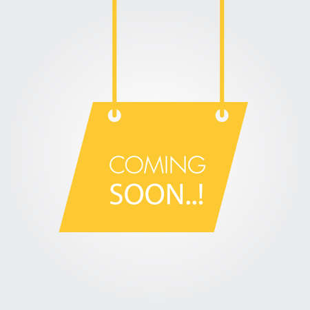Coming soon. Vector flat illustration on white background.のイラスト素材