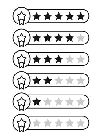 Consumer rating flat icon on white. Vector illustrationのイラスト素材