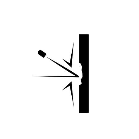 bulletproof material icon. trendy flat style icon isolated on white background. Vectorのイラスト素材