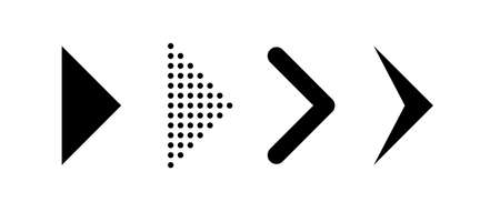 Set of black vector arrows. Design element for applicationのイラスト素材