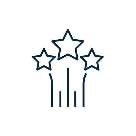 Star icon in line style on white background. Vector trend iconのイラスト素材