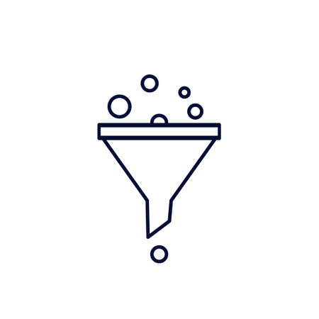 Adjustment icon vector on white background. filter signのイラスト素材