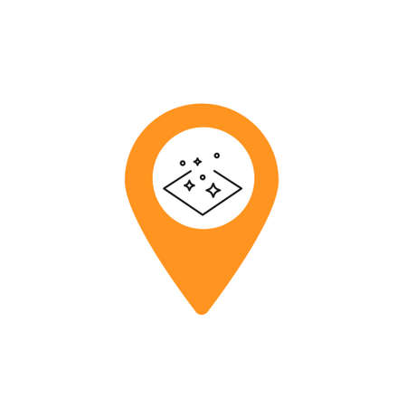 Tag with clean surface icon, easy cleaning, thin line symbol on white backgroundのイラスト素材