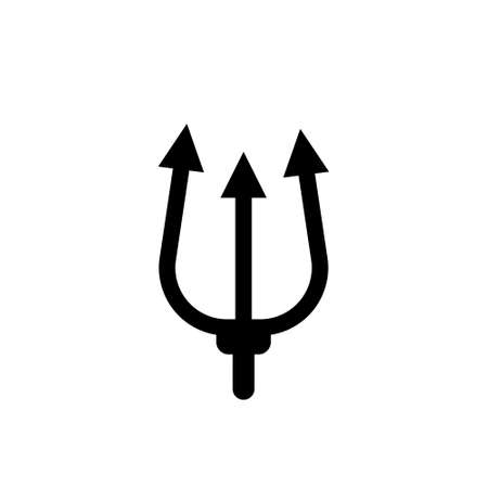 trident logo design. Pitchfork devil set. Trident devil iconのイラスト素材