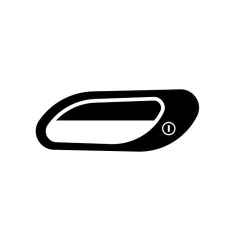 Outside car door lock cover on white background. Vectorのイラスト素材